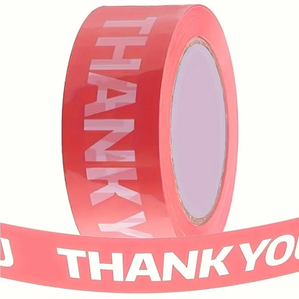 1/ Packaging Tape Pink Thank You Tape 1 Roll
